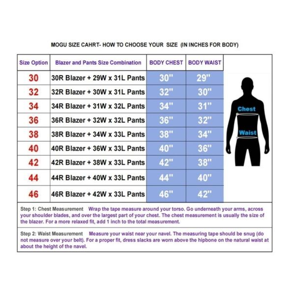 Men’s Blue Slim Fit 2 Piece Suit
OneButton Notched Lapel Jacket 34 Pants 31 NWT - Picture 13 of 14